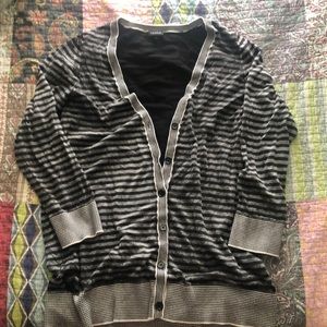 Black and grey stripped cardigan